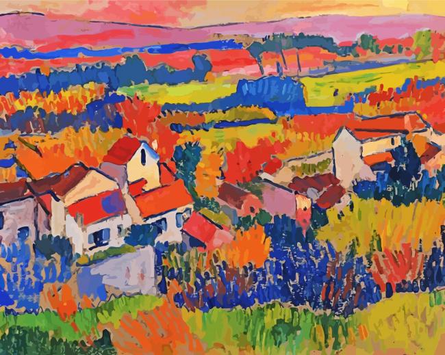 Landscape Near Chatou By Andre Derain Paint By Numbers
