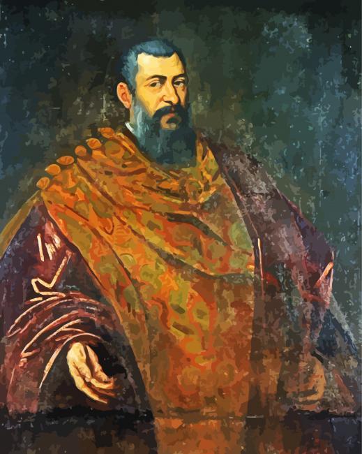 Male Portrait By Tintoretto Paint By Numbers