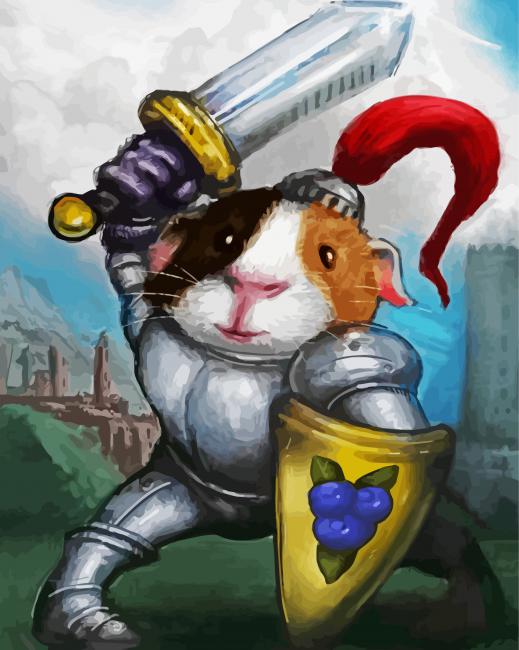 Military Warrior Guinea Pig Paint By Numbers