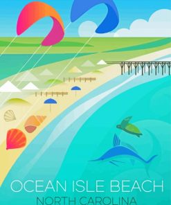 Ocean Isle Beach Poster Paint By Numbers