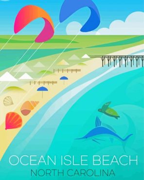 Ocean Isle Beach Poster Paint By Numbers
