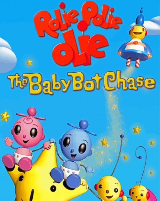 Rolie Polie Olie The Baby Bot Chase Poster Paint By Numbers