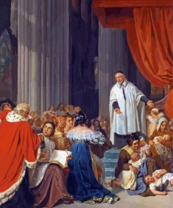 Saint Vincent De Paul Preaching To The Court Of Louis XIII By Paul Delaroche Paint By Numbers