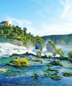 Schaffhausen Waterfalls Nature Paint By Numbers