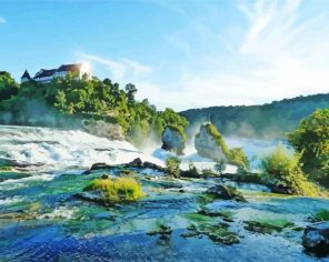 Schaffhausen Waterfalls Nature Paint By Numbers