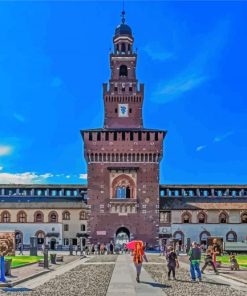 Sforzesco Castle In Italy Paint By Numbers