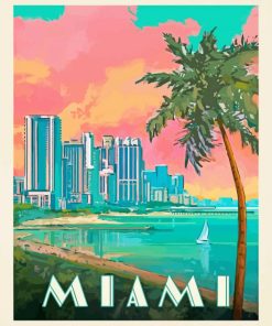 South Beach Florida Miami Beach Paint By Numbers