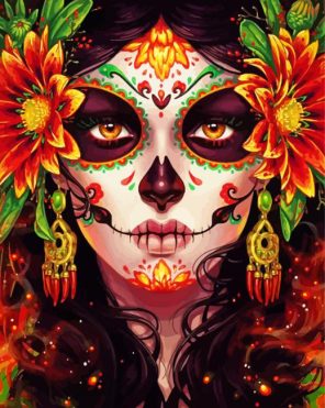 Sugar Skull Girls Art Paint By Numbers