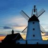 Sunset Lytham Windmill Paint By Number