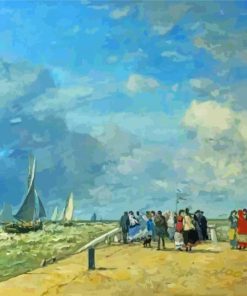 The Jetty At Trouville By Eugene Boudin Paint By Numbers