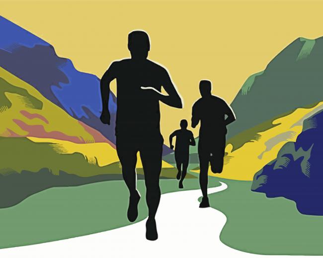 Trail Running Marathon Paint By Numbers