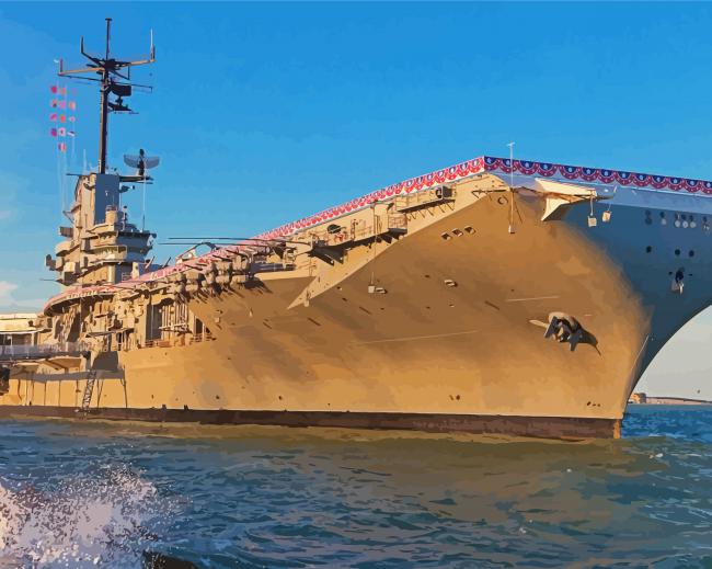 USS Lexington Ship Paint By Numbers