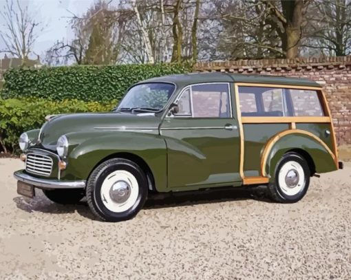 Vintage Morris Minor Traveller Paint By Numbers