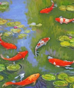Water Lilies With Koi Art Paint By Numbers