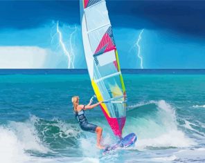 Windsurfer Seascape Paint By Numbers