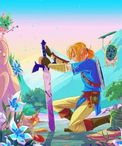 Zelda And Master Sword Paint By Numbers