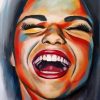 Aesthetic Laughing Lady Art Paint By Numbers