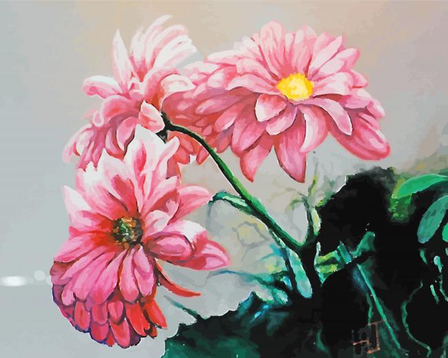 Aesthetic Pastel Flowers Art Paint By Numbers