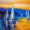 Aesthetic White Sailboats Art Paint By Numbers