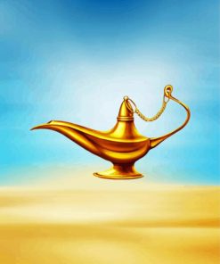Aesthetic Golden Genie Lamp Paint By Numbers