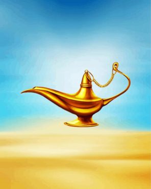 Aesthetic Golden Genie Lamp Paint By Numbers