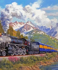 Alaska Railroad Art Paint By Numbers