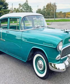 Classic 1955 Chevy Four Door Paint By Numbers