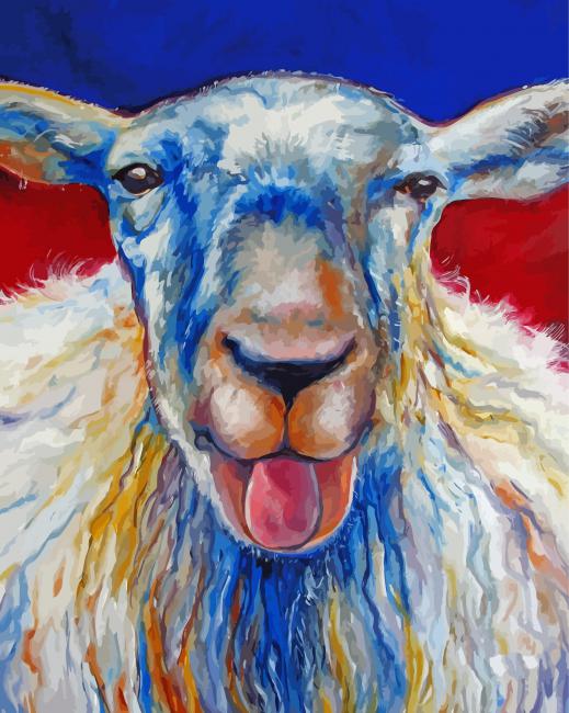 Funny Abstract Sheep Paint By Numbers