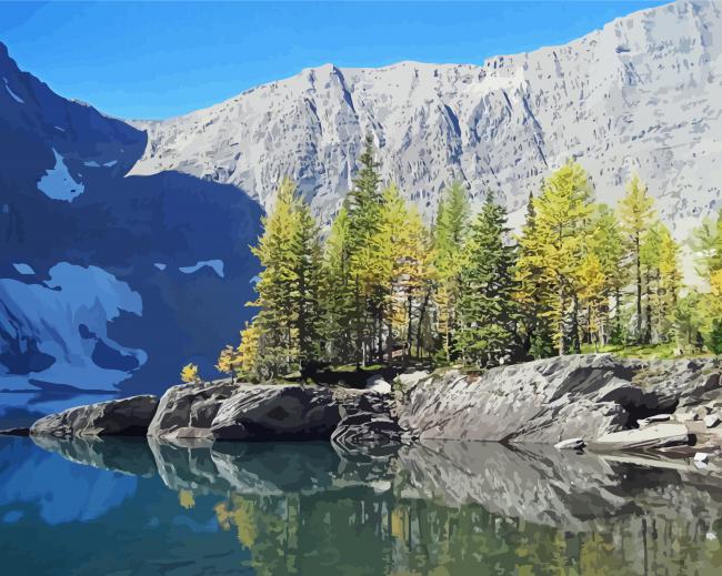 kootenay National Park Landscape Paint By Numbers