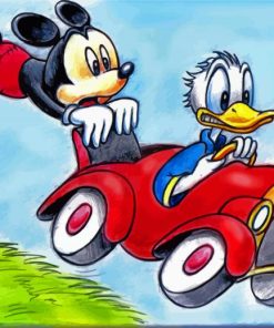 Mickey Mouse And Donald Duck Art Paint By Numbers