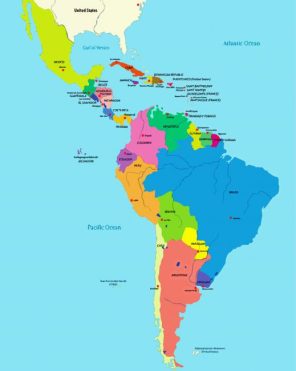 Political Map Latin America Paint By Numbers