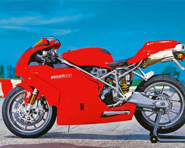 Red Ducati 999 Paint By Numbers