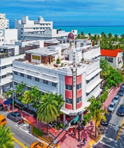 South Beach Buildings Paint By Numbers