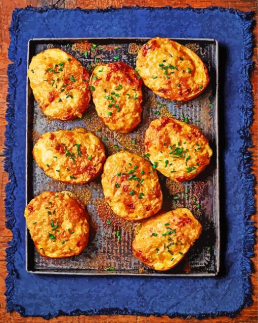 Welsh Rarebit Loaded Potato Skins Paint By Numbers