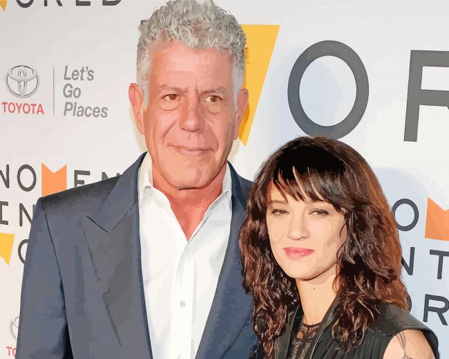 Anthony Bourdain And Asia Argento Paint By Numbers