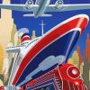 Art Deco Travel Poster Paint By Numbers