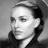 Black And White Padme Amidala Paint By Numbers