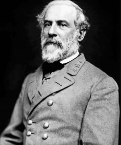 Black And White Robert E Lee Paint By Numbers