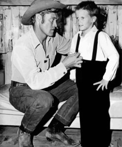 Chuck Connors And His Son Paint By Numbers