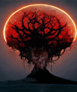 Circle Tree Of Death Paint By Numbers