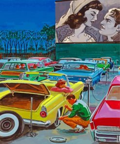 Classic Cars In Drive INS Art Paint By Numbers