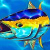 Close Up yellowfish Tuna Art Paint By Numbers