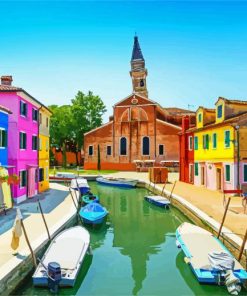 Colorful City Of Burano Italy Paint By Numbers