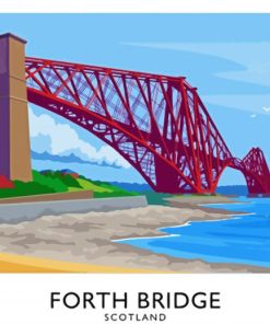 Forth Bridge Illustration Paint By Numbers