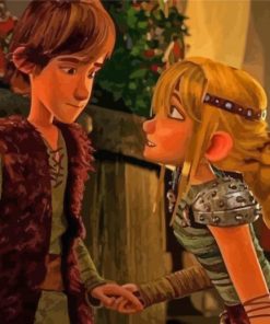 Hiccup and Astrid Paint By Numbers