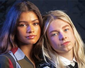 Hunter Schafer And Zendaya Paint By Numbers
