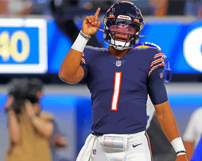 Justin Fields Chicago Bears Player Paint By Numbers