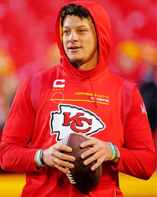 Kansas City Player Patrick Mahomes Paint By Numbers