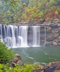 Kentucky Waterfall Landscape Paint By Numbers