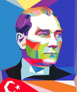 Mustafa Kemal Ataturk Pop Art Paint By Numbers